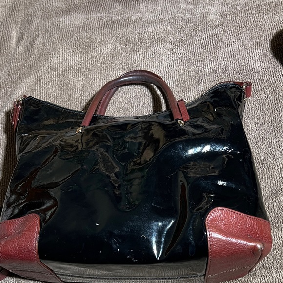 Kate Spade Black and Burgundy Shoulder Bag - Picture 5 of 16